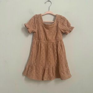 ART CLASS blush boho style knit short sleeve dress